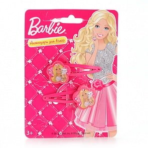 Набор из 2 заколок для волос «Барби» (Играем вместе, HC-BB-01sim)