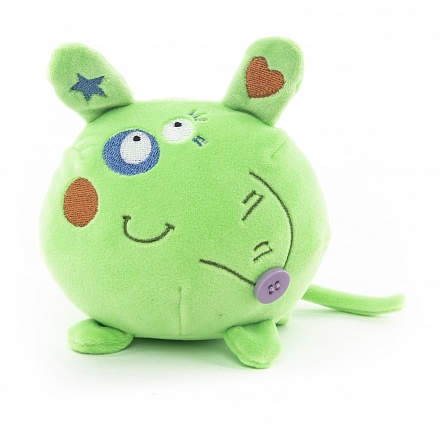 Мягкая игрушка - Мышка зеленая, 10 см 