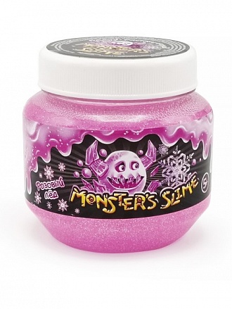Слайм Monster's Slime - Классический большой, 250 мл, розовый лед 