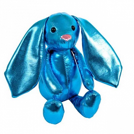 Мягкая игрушка - Металлик. Кролик синий, 16 см  