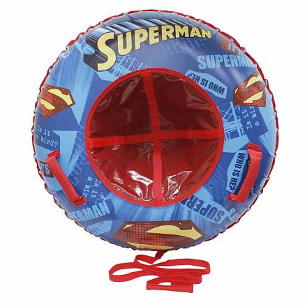 Тюбинг - надувные сани из серии Супермен с резиновой автокамерой, 100 см. 