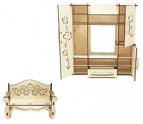 Конструктор – Гостиная для больших кукол (Polly, ДК-2-07)
