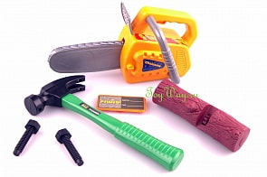 Игрушечный набор инструментов в чемодане, 8 предметов (RINZO, PT-00070)