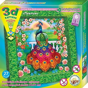Набор для изготовления картины – Павлин (Клевер, АБ41-075)