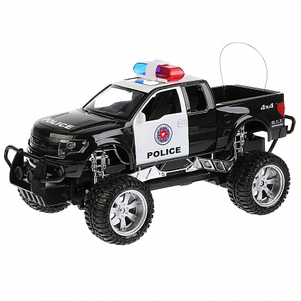 Радиоуправляемая машина Джип – Полиция, на аккумуляторе, свет, з/у USB, мягкие колеса 