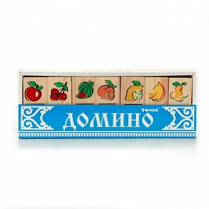 Домино деревянное Фрукты-ягоды (Томик, 5555-5 ТОМИК)