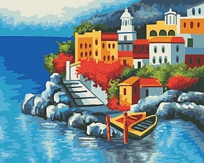 Раскраска по номерам "Средиземноморье" (Росмэн, Креатто, 26165ros)