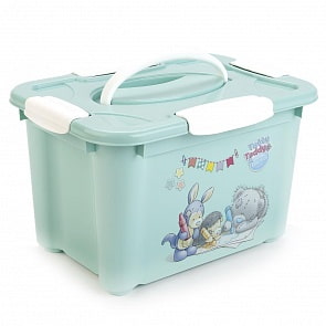 Коробка универсальная с ручкой и аппликацией - Me To You, зеленый (Бытпласт, 433202909)