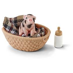 Игровой набор Farm Life - Мини-свинья с бутылочкой (Schleich, 42294k) - миниатюра