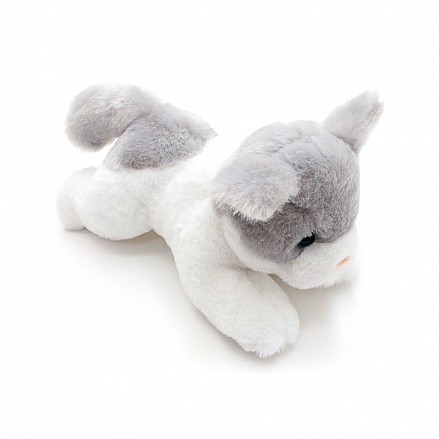 Мягкая игрушка – Котенок бело-серый, 23 см 