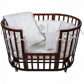 Комплект в кроватку - Nuovita Corona, 6 предметов, борт из 12 подушек, серебро (Nuovita, NUO-6038/4_серебро)