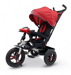 Велосипед 3 колесный – Lexus trike, цвет бело-красный, надувные колеса 12 и 10 дюйм, светомузыкальная панель (Lexus Trike, T400M2-N1210P-WHITE+RED)