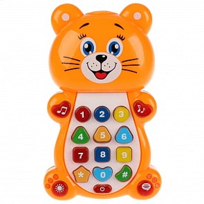 Обучающий телефон с проектором, 10 стихов С. Михалкова, учим цифры и формы, 6 песен (Умка, ZY374236-R1)