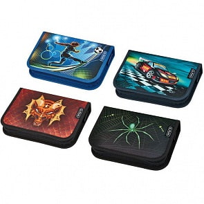 Пенал - Boys Mix 2, полиэстер, 4 мотива (Herlitz, 50008513)