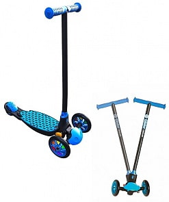 Cамокат Yvolution Y Glider Deluxe, цвет черно-синий (Yvolution, 100883)