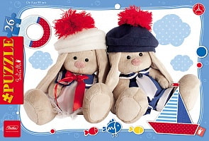 Пазлы в рамке – Зайка Ми, 26 элементов, А4 формат (Hatber, 26ПЗ4_12191)