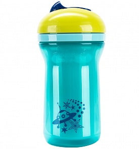 Термочашка с трубочкой, 300 мл, бирюзово-салатовый (Tommee Tippee, 1004_бирюзово-салатовый)