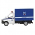 Машина Газель Next - Полиция, 14 см, цвет синий, открываются двери, инерционный механизм  - миниатюра №2