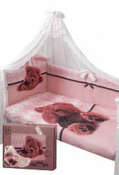 Комплект в кроватку - Я спрятался, розовый (Золотой Гусь, 1746-z) - миниатюра