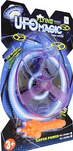 Вертушка-бумеранг летающий, светящаяся в темноте с запускающим устройством (Junfa Toys, LXD6002-2)