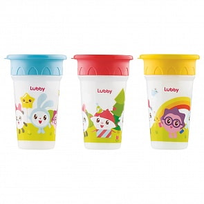 Стакан-поильник 360 - Малышарики, 270 мл (Lubby, 15191/144/12) (ассортимент)