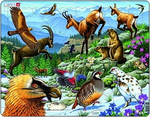 Пазл – Альпы, 55 деталей (Larsen, FH12)