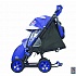 Санки-коляска Snow Galaxy - City-1 - 2 Медведя на облаке, цвет синий, на больших колесах Ева, сумка, варежки  - миниатюра №5