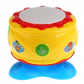 Развивающий барабан с 20 любимыми песнями и потешками, регулировка громкости (Умка, B1410132-R)