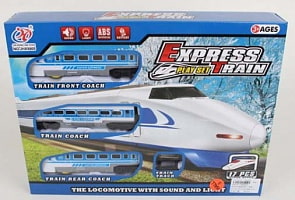 Железная дорога на батарейках JHX9905, 17 деталей, свет и звук (B1690577)