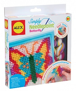 Набор для вышивания - Бабочка с безопасной иглой, от 5 лет (Alex, 395BN)