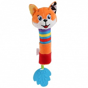 Текстильная игрушка погремушка-пищалка - Лиса (Умка, RS-F2 (240)