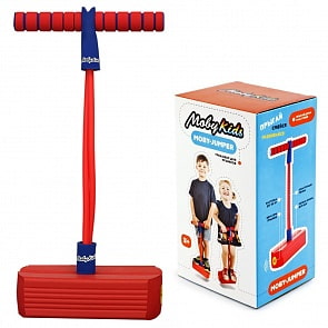 Тренажер для прыжков MobyJumper со счетчиком, светом и звуком, цвет красный (Moby Kids, 68559)