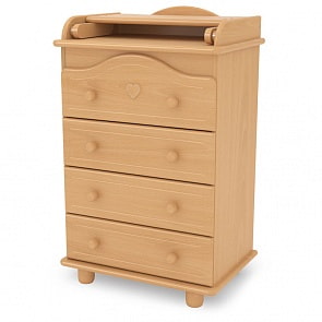 Комод детский Гандылян КО-2010-5Л Аистенок mini Люкс, натуральный (Gandylyan, GAN-КО 2010-5Л_натуральный)