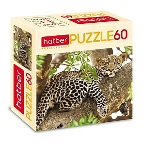 Пазлы – Леопард, 60 элементов (Hatber, 60ПЗ5-19319)