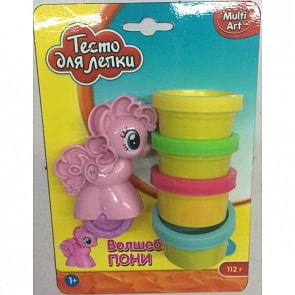 Тесто для лепки – Пони, 4 цвета (Multiart, B1516544-PONIsim)