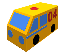 Мягкая контурная игрушка - Фургон Газовая служба (Romana, ДМФ-МК-01.23.05)