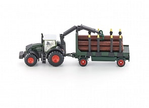 Трактор с прицепом с бревнами Fendt 939, 1:87 (Siku, 1861k)