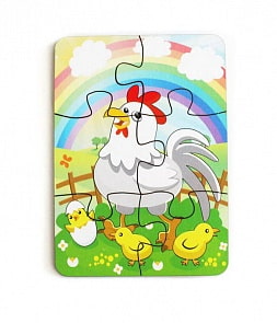 Пазл 6 - Курица и радуга (Мастер Игрушек, IG0074)