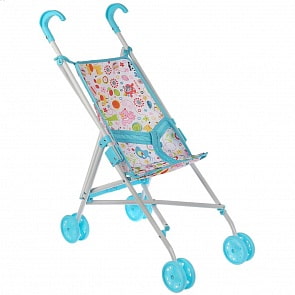 Коляска-трость металлическая, колёса 8 по 7 см пластиковые, ремень (Карапуз, 63AC-20-4)