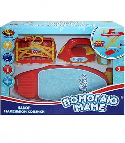 Набор для глажения, со световыми и звуковыми эффектами, 8 предметов, серия «Помогаю Маме» (Rinzo/Abtoys, PT-00318)
