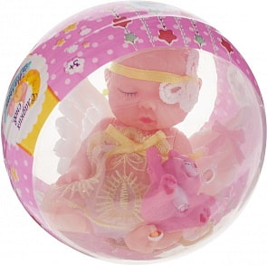 Мини-пупсик-ангелок в шаре с мишкой (1Toy, Т14147) (ассортимент)