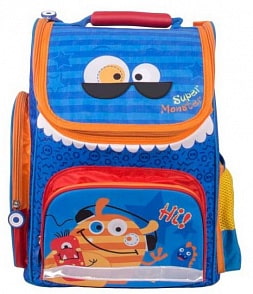 Школьный рюкзак Gulliver – Монстрик Гошик, синий (Gulliver, M18)
