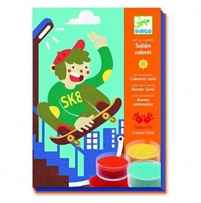 Набор цветного песка - Скейтборд (Djeco, 08658k)