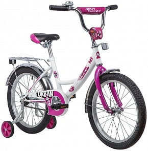 Велосипед Novatrack 18" Urban, белый, защита А-тип, тормоз ножной, крылья и багажник хром (Novatrack, 183URBAN.WT9)