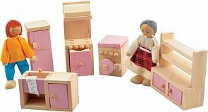 Набор мебели для кукол - Кухня (Мир деревянных игрушек, Д272)