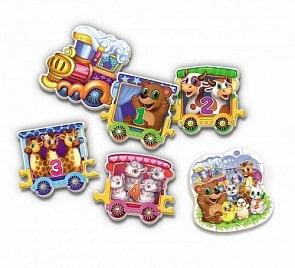 Развивающий набор Уроки с мамой - Веселый паровозик (Фантазер, 830103)