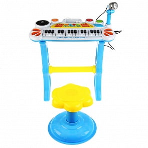 Синтезатор со стулом HK-8158C, 31 клавиша, свет, на батарейках (B1815779)