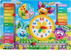 Доска обучающая - Часы. Смешарики на лугу (Тимбергрупп, IG0244)