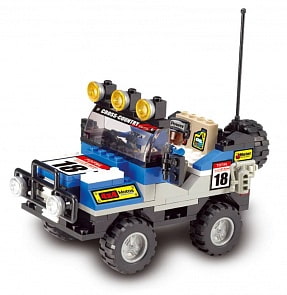 Конструктор - Машина внедорожник с фигурками, 154 детали (Sluban, M38-B0131) 