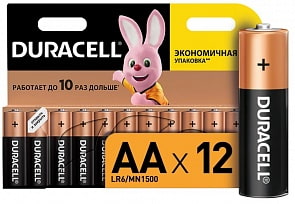 Батарейки "пальчиковые" Duracell АА/LR6, 12 шт. (Артикул: 394006546)